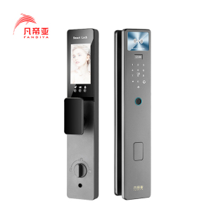 凡帝亚智能锁智能门锁FDY-C20Pro 人脸识别,掌纹解锁,远程开锁、视频通话、自动上锁、可视猫眼、铝合金材质