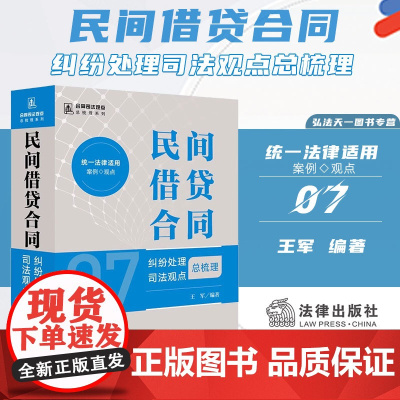 2024新书 民间借贷合同纠纷处理司法观点总梳理 王军 编著 法律出版社 zk