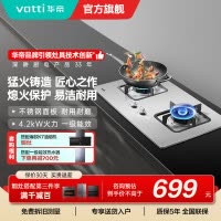 华帝(VATTI) i10039A 台式嵌式台嵌两用 大火力不锈钢燃气灶煤气灶炉具双灶具 液化气