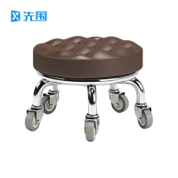 先围 静音滑轮矮凳 40*22cm-面包棕 个