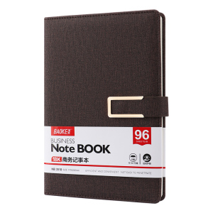 宝克(BAOKE)NB3518 磁扣商务记事本PU皮质18K 办公专用软皮面笔记本日记本 96页/本 一本装