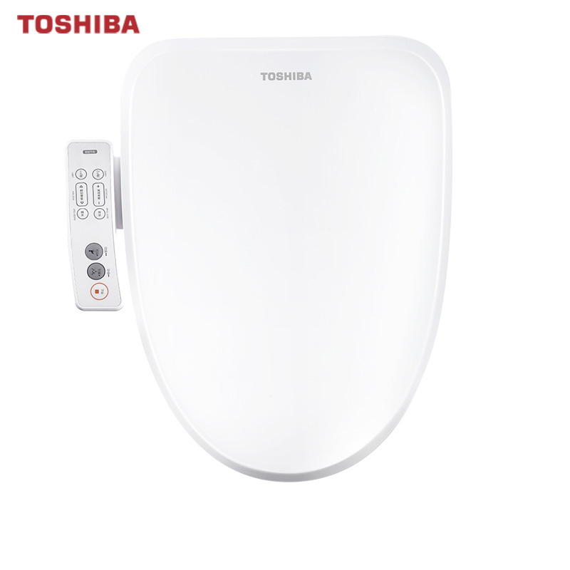 东芝(TOSHIBA)智能马桶盖通用坐便器盖板洁身器即热暖风仿生电子加热坐便器 日本监制 安全抗菌