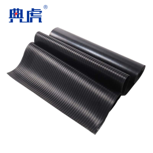 典虎 绝缘胶垫 黑色条纹8mm*1m*10m 卷