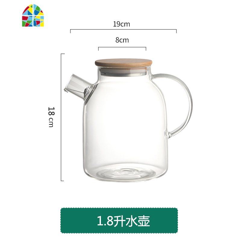 夏天玻璃冷水壶套装家用客厅耐热可高温凉水杯创意花茶壶果汁壶 FENGHOU 玻璃果壶新款凉水壶