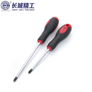 长城精工 S2双色橡塑柄螺丝刀 十字螺丝批 家用起子改锥 6*100mm 272646 2把(4把起订)