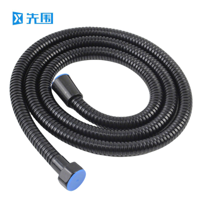 先围 不锈钢软管淋浴管 2m-双铜黑 根