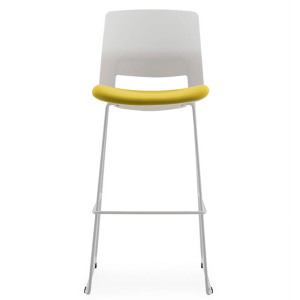 慧采云 学习椅培训椅吧台高脚椅洽谈会客椅现代简约铁艺椅 470*460*1165mm