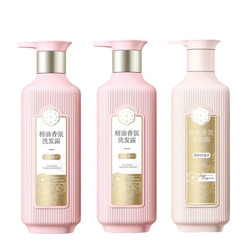 三生花精油香氛荧亮2+1洗沐组合(500ml*2荧亮洗发露+500ml玫瑰沐浴露) SSH-0075