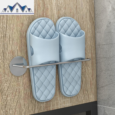 浴室拖鞋架免打孔墙壁挂式不锈钢卫生间进口放托鞋厕所收纳架子 三维工匠