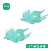 创意壁挂式肥皂盒吸盘卫生间家用沥水皂盒盘香皂架拖 三维工匠 [手掌款]北欧蓝1个+北欧绿1个