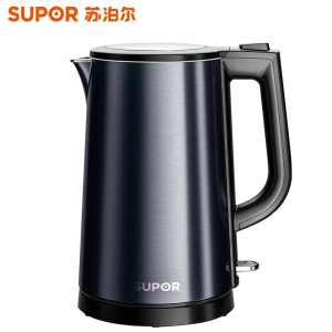 苏泊尔SUPOR智能变频速热电水壶1.7L不锈钢材质触控操作防干烧安全设计