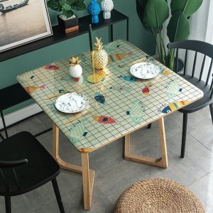 美帮汇北欧正方形桌布防水pvc不透明桌垫方桌布防水防油防烫免洗家用