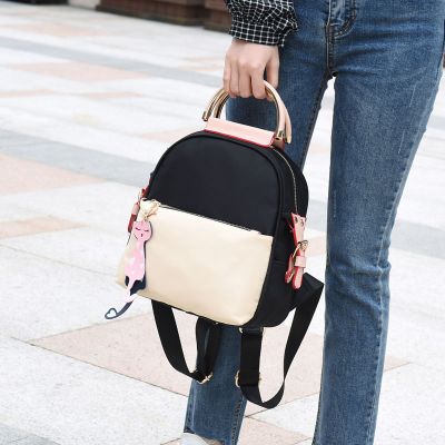 小亚天牛津布双肩包女2021新款潮韩版小书包时尚休闲百搭女士背包女小包