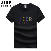 JEEP/吉普短袖T恤男夏季新款棉质圆领打底衫休闲简约宽松上衣
