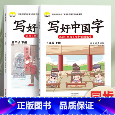 写好中国字·5年级[上册+下册]2本 [正版]荣恒2024新写好中国字字帖一二三四五六年级上下册人教版英语同步练字帖课课