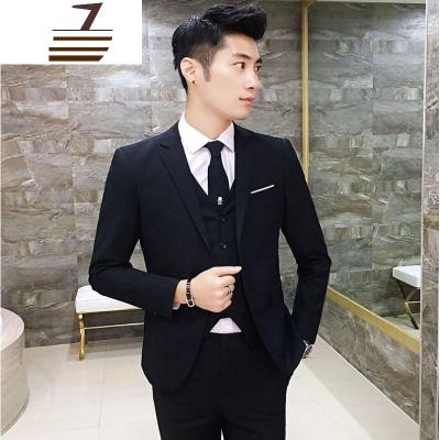 NEWLAKE西服套装男士修身韩版职业正装面试西装新郎伴郎服结婚礼服