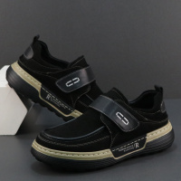 男士休闲皮鞋真皮新款秋季厚底轻便英伦潮流百搭牛皮乐福鞋男