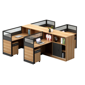 慧采云 办公家职员桌屏风办公桌椅组合现代简约办公桌员工位桌财务4人电脑桌 四人位