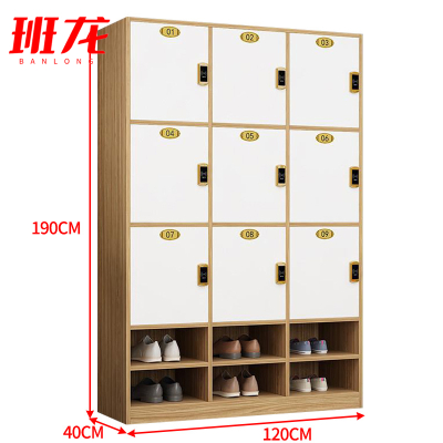 班龙更衣柜9门感应锁台
