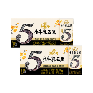 [7月生产]伊利谷粒多 生牛乳五黑 黑果枸杞桑葚牛奶饮品 200ml*16盒*2箱礼盒装