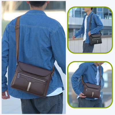 2025新款复古单肩胸包大容量男背包单肩斜挎包高级感男士韩版挎包