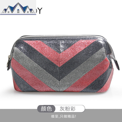 欧美时尚化妆包女大容量便携旅行收纳包防水浴兜洗漱包女士 三维工匠