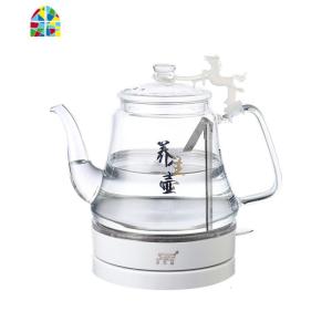 思奈尔玻璃电热烧水壶自动断电家用透明小型长嘴泡煮茶器专用快壶 FENGHOU 1L蓝光壶