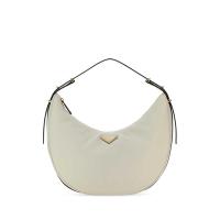 普拉达(PRADA)白色头层牛皮大容量手提单肩包通勤手袋日常百搭配