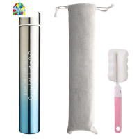 保温杯男便携细长款女个性创意潮流水杯子简约清新森系网红高颜值 FENGHOU 白色礼盒套装(2个装)