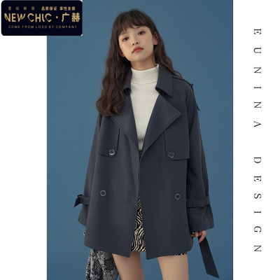 广赫风衣外套女秋冬百搭2020年新款中长款小个子卡其色气质收腰大衣潮风衣