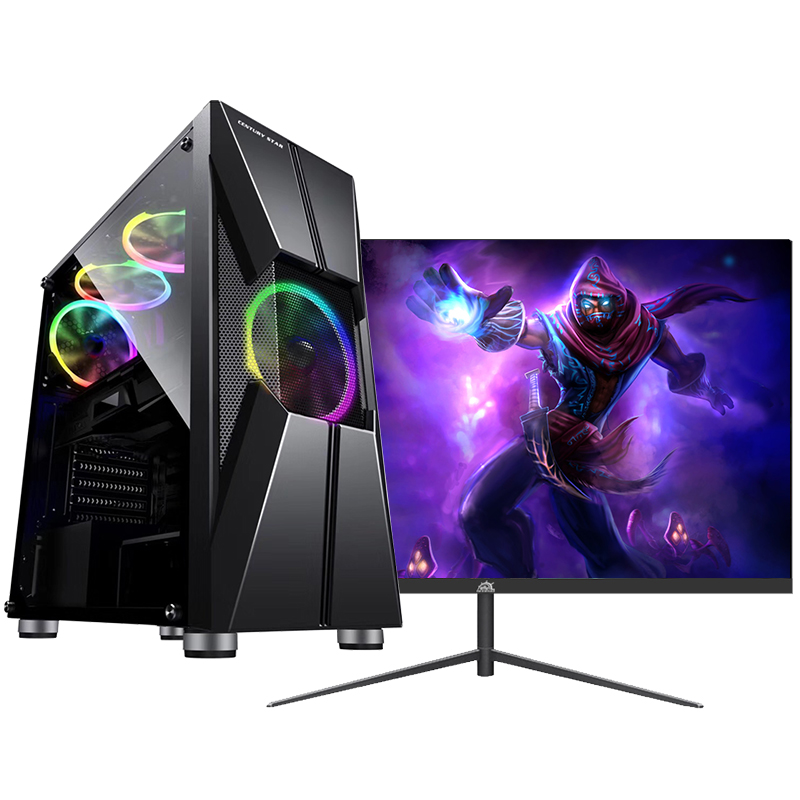 铭能 十代i3四核/GTX1650独显/16G内存/512G固态 台式机 台式电脑 DIY组装机 组装电脑 家用办公电脑主机 商务娱乐设计组装机电脑 学生网课游戏电脑+27英寸全套