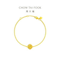 周大福 爆闪鱼鳞足金黄金手链计价(工费360) EOF1268七夕礼物