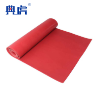 典虎 绝缘橡胶板 红色平面5mm*1.2m*5m 卷