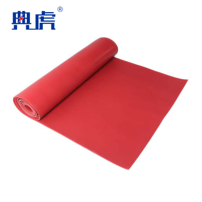 典虎 绝缘橡胶板 红色平面5mm*1.2m*5m 卷