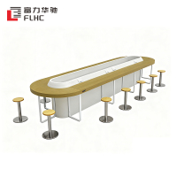 富力华驰 充电吧台桌 100*100*90cm 米