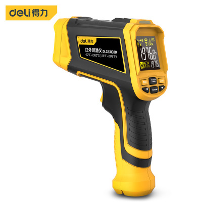 得力(deli)测温枪高温工业红外线测温仪高精度油温度计水温检测仪油温枪 彩屏[-32~1080℃]DL3331080