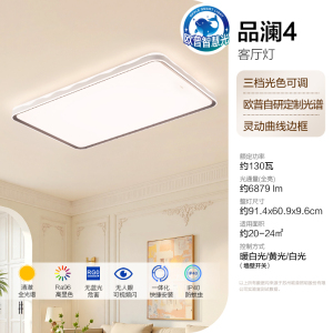 欧普照明线面立体发光客厅灯吸顶灯超大瓦数高亮吸顶灯灯具家用