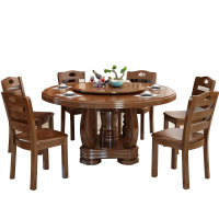 合祥源 餐桌椅组合配六椅 含转盘 1200*1200*720mm QX-CZ12 单位:套