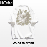 HLCOMAN小众美式百搭短袖T恤男vibe潮牌夏季新款休闲半袖上衣ins