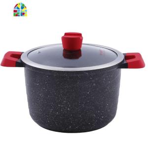 加深汤锅家用燃气电磁炉不粘锅具蒸锅双耳煮锅炖锅22 FENGHOU 22cm晶星石汤锅(4.5L)