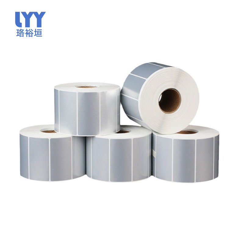 珞裕垣 轮胎胶亚银pet标签纸 30*50mm*1000张 卷