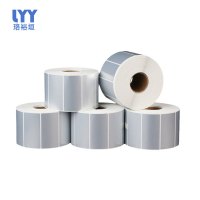 珞裕垣 轮胎胶亚银pet标签纸 30*50mm*1000张 卷