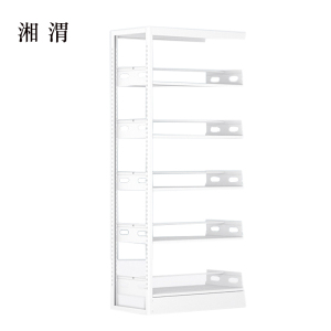 湘渭图书馆书架阅览室货架资料档案架钢制书架单面五层副架