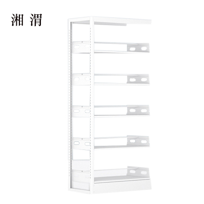 湘渭图书馆书架阅览室货架资料档案架钢制书架单面五层副架