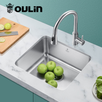 欧琳水槽单槽304不锈钢吧台槽9139 厨房水槽台盆洗菜盆家用水池洗碗池