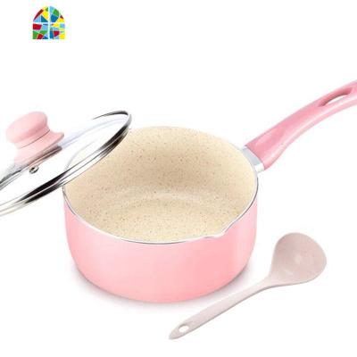 小奶锅 家用 迷你日式煮粥锅 家用 小型 早餐一人食小煮锅单人锅 FENGHOU 18cm送玻璃盖+送勺