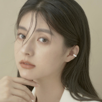 925无耳洞福利纯银耳夹女宽面耳骨夹冷淡风耳钉耳环ins耳饰送女朋友老婆情人节七夕生日礼物