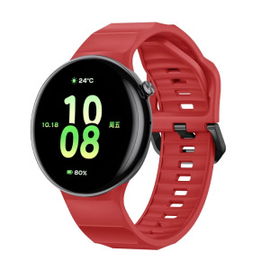 适用于荣耀FIT新款波纹硅胶表带HONOR Fit1代液态硅胶腕带智能手表替换带男女生原款式红色3264