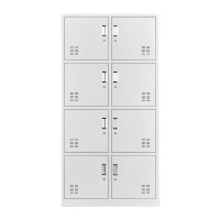 域赢更衣柜员工柜储物柜带锁铁皮柜更衣室衣柜浴室寄存包柜宿舍 八门更衣柜