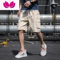 七斓工装短裤男士I潮牌宽松休闲五分裤潮流夏季加肥加大码5分中裤子
